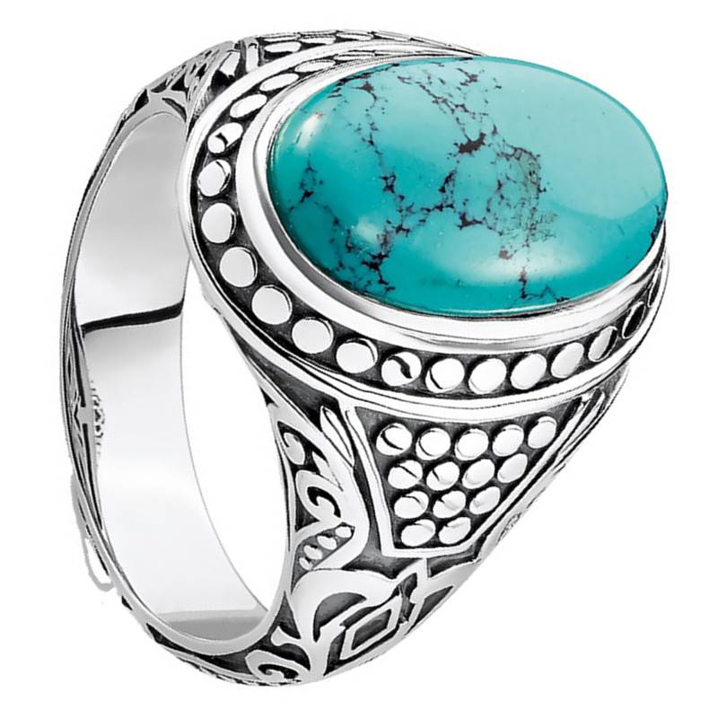 925 Silver & Turquoise Signet Ring - TR2241-878-17 - Thomas Sabo