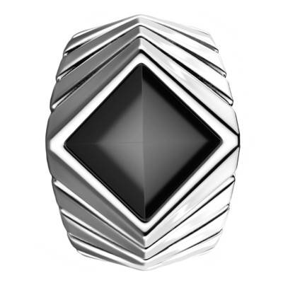 Bague Cosmopolitan Onyx Noir & Argent 925 ESA011-ON - Zancan