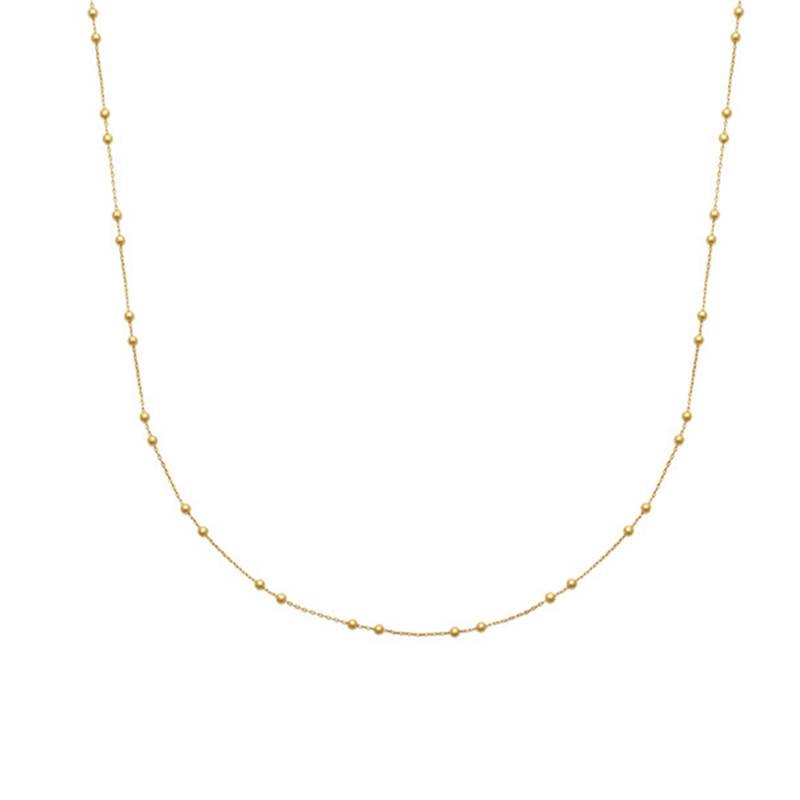 "Cesarine Yellow Gold-Plated Necklace (3-Micron 750), 45cm" - Ana & Cha