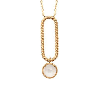 Elise Moonstone Necklace, 45 cm Length - Ana & Cha