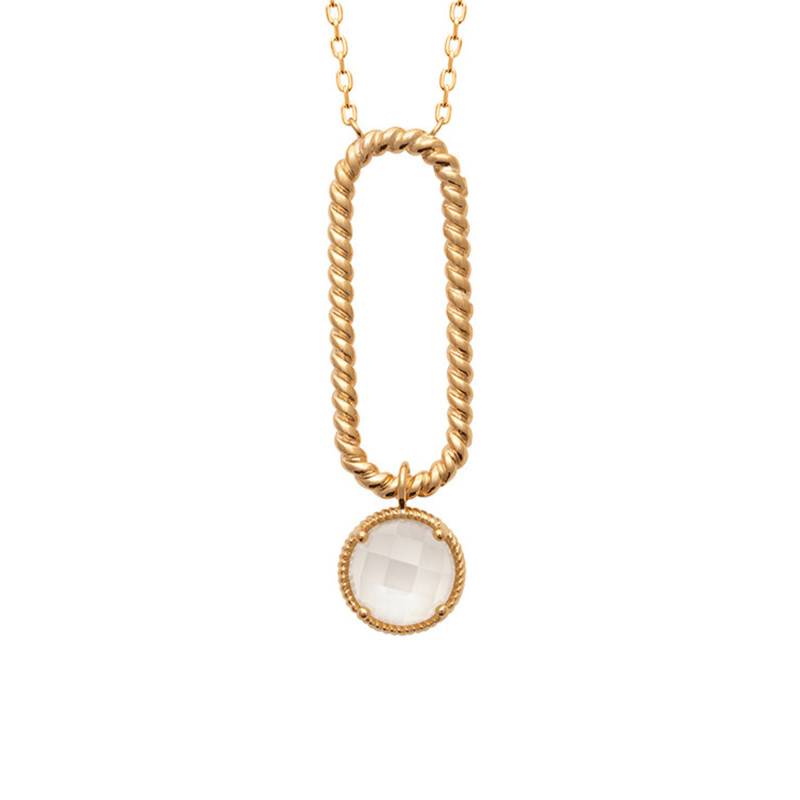 Elise Moonstone Necklace, 45 cm Length - Ana & Cha