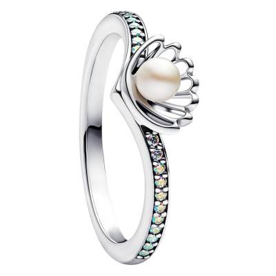 925/1000 Silver Disney Princess Ariel Shell Ring & Cultured Pearl - Pandora