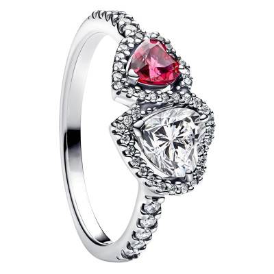 Bague Cœurs Halo en Argent 925 - Pandora
