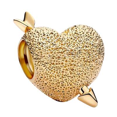 Golden Cupid Heart Charm - Pandora