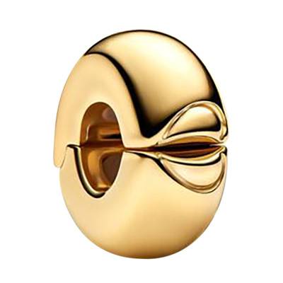 Round Gold Clip Charm - Pandora