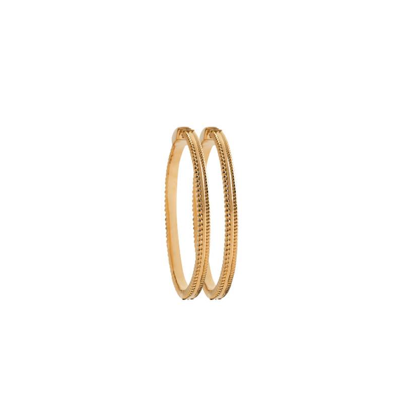 Zoe Gold-Plated Hoop Earrings, Diameter 40 mm - Ana & Cha