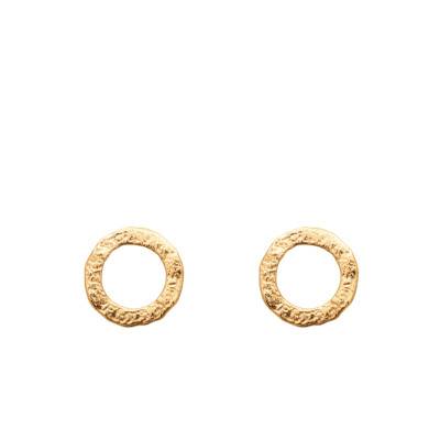 Yellow Gold-Plated Jeanne Stud Earrings - Ana & Cha