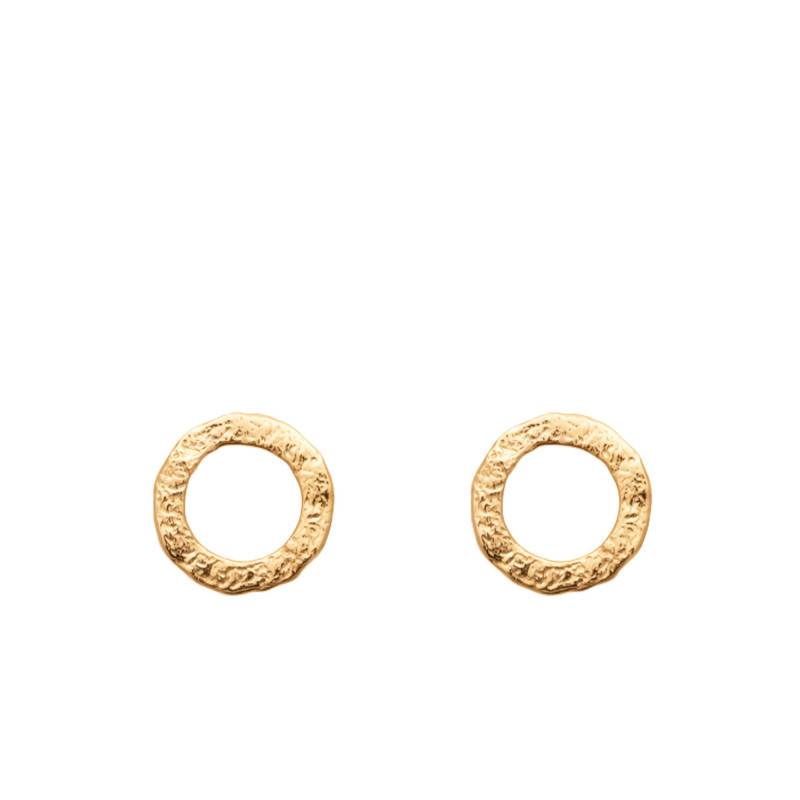 Yellow Gold-Plated Jeanne Stud Earrings - Ana & Cha