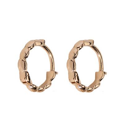 Boucles d'oreilles Créoles Noha Plaqué Or, Diamètre 12 mm - Ana & Cha