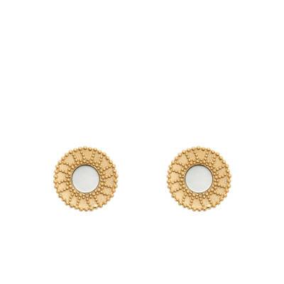 Boucles d'Oreilles Pauline Plaqué Or Jaune & Nacre - Ana & Cha