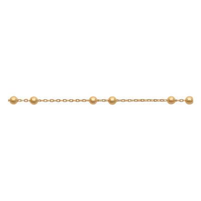 Yellow Gold-Plated Cesarine Bracelet, Length 19 cm - Ana & Cha