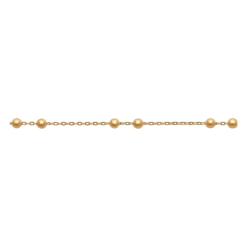 Yellow Gold-Plated Cesarine Bracelet, Length 19 cm - Ana & Cha