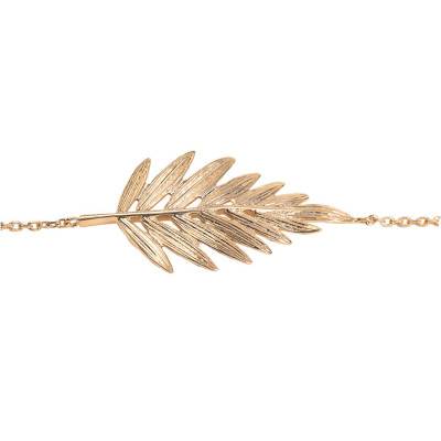 Yellow 18K Gold-Plated Lily Bracelet, 16 cm to 18 cm Length - Ana & Cha