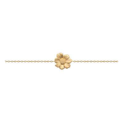 Flora Yellow Gold Plated Bracelet, Length 18 cm - Ana & Cha