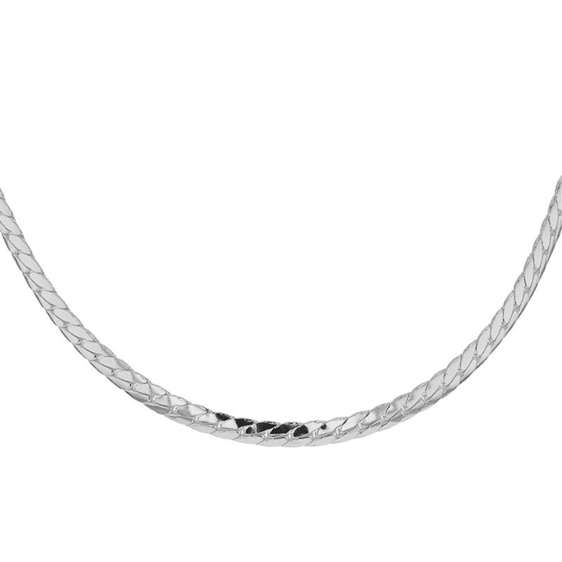 925 Silver Bismarck Chain, Length 45 cm and Width 5 mm - Artemis