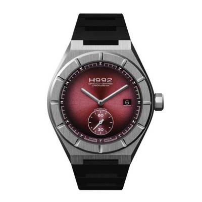Montre H1 Burgundy + Silver Bracelet Caoutchouc - H992
