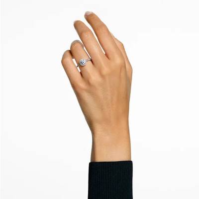 Una Angelic Rhodium-Plated Metal & White Crystals Ring - 5717929 - Swarovski
