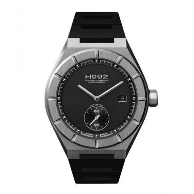 Montre H1 Black + Silver Bracelet Caoutchouc - H992