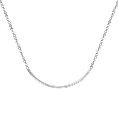 Collier Jaseron Arc de Cercle en Argent 925, Longueur 42 cm - Artemis