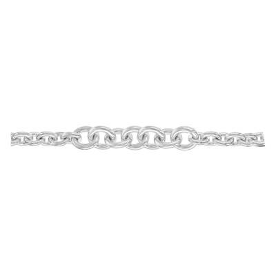Collier Chute Maille Forçat Ronde en Argent 925, Longueur 45 cm - Artemis