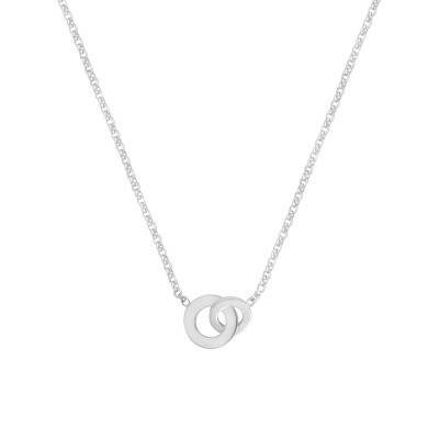 Collier Jaseron & Anneaux Entrelacés en Argent 925, Longueur 45 cm - Artemis