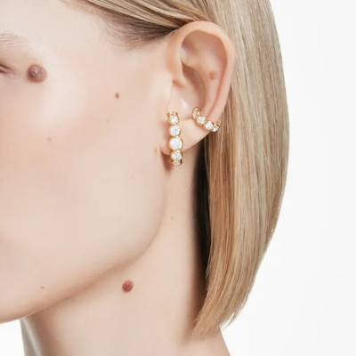 Set Boucles d'oreilles Manchettes Imber Métal Doré & Cristaux Blancs - 5711482 - Swarovski