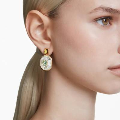 Boucles d'oreilles Chroma Métal Doré & Cristaux Multicolores - 5705582 - Swarovski