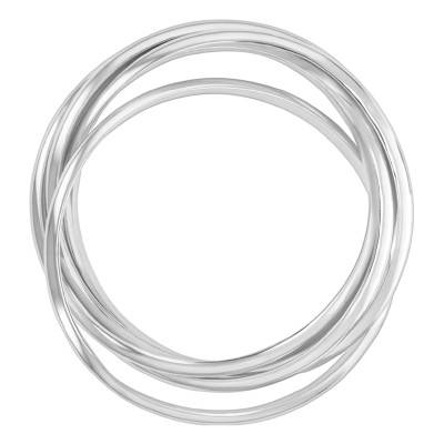 Bracelets 5 Fils 1/2 Jonc en Argent 925, Diamètre 6,00 à 7,00 cm, Largeur 1,50 cm - Artemis
