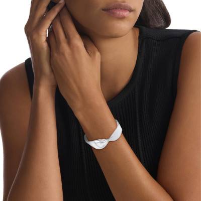 Steel Ethereal Metals Bangle Bracelet, Diameter 17.50 cm, Width 2 cm - 35000531 - Calvin Klein