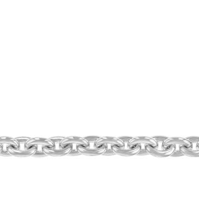 Collier Chaîne Forçat Fil Rond en Argent 925, Longueur 45 cm - Artemis