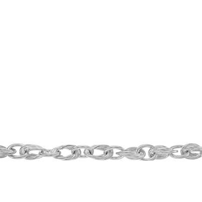 Collier Alterné Maillons Entremêlés et Ronds en Argent 925, Longueur 45 cm - Artemis