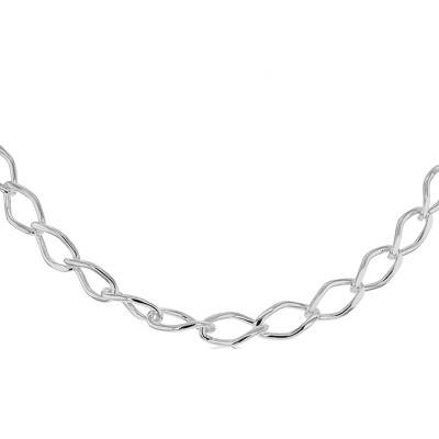 Silver 925 Fancy Link Chain, Length 45 cm - Artemis