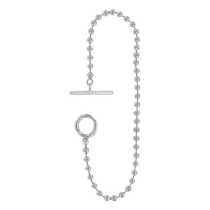 925 Silver Bead Chain Bracelet, Length 18 cm, Width 3 mm - Artemis