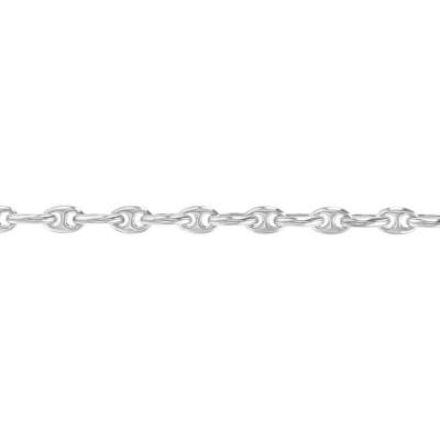 925 Silver Coffee Bean Chain Bracelet, Width 6 mm, Length 21 cm - Artemis