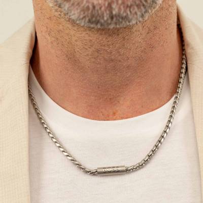 Doran Steel Curb Chain Necklace, 56 cm - 1580693 - Boss