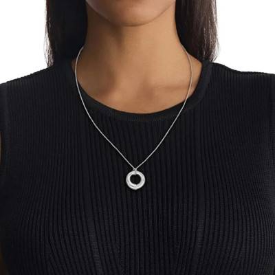 Steel CK Spiral Necklace, Length 56 to 61 cm - 35000760 - Calvin Klein