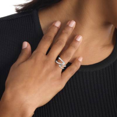 Steel CK Statement Links Ring - 35000751D - Calvin Klein