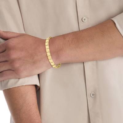 Gold-Tone Steel Minimalistic Squares CK Bracelet, Length 19.50 cm - 35000489 - Calvin Klein
