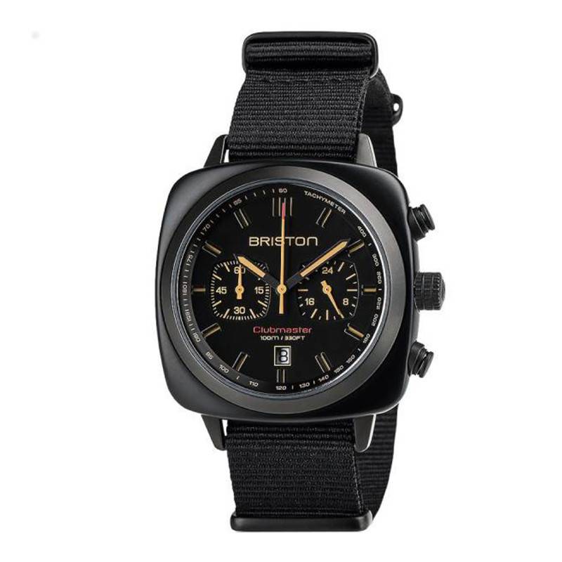 Briston Clubmaster Sport Acetate Matte Black Chronograph Watch - Briston