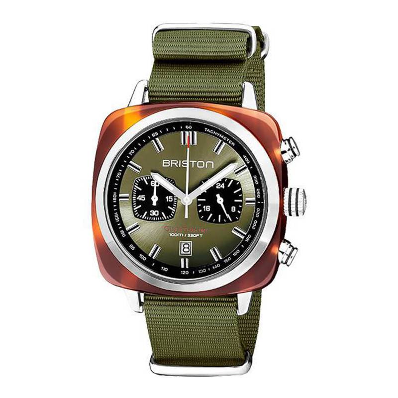 "Olive Green Clubmaster Sport Watch 20142.SA.TS.26.NOL" - Briston