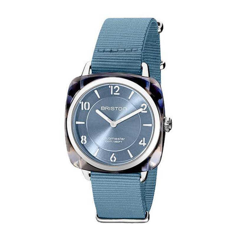 Briston Glacier Blue Clubmaster Chic Acétate Watch 21536.SA.UB.25.NIB - Briston