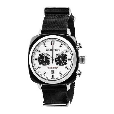 White Acetate Clubmaster Sport Chronograph Nato Watch - Briston