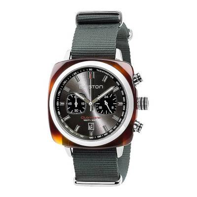 Briston Clubmaster Sport Acetate Chrono NATO Sunray Grey Dial Watch - Briston