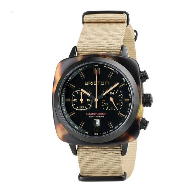 Briston Clubmaster Sport Acetate Safari Chronograph Watch - Briston