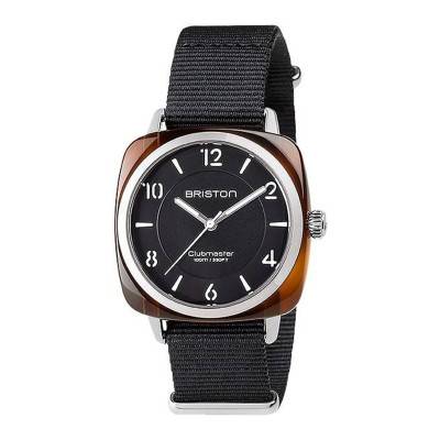 Montre Clubmaster Chic Acétate - HMS Cadran Noir Lunette Argent - Briston