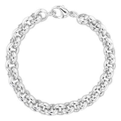 925 Silver Rolo Chain Bracelet, Length 20 cm - Artemis