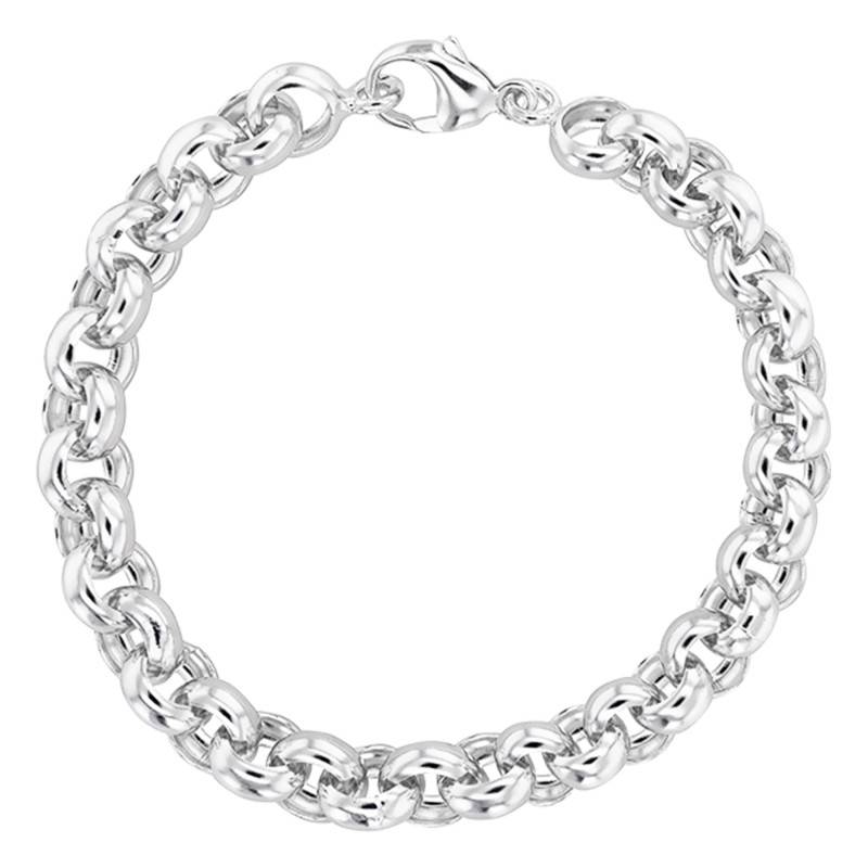 925 Silver Rolo Chain Bracelet, Length 20 cm - Artemis