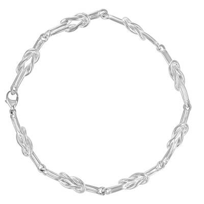 Bracelet Noeuds en Argent 925, Longueur 20 cm - Artemis