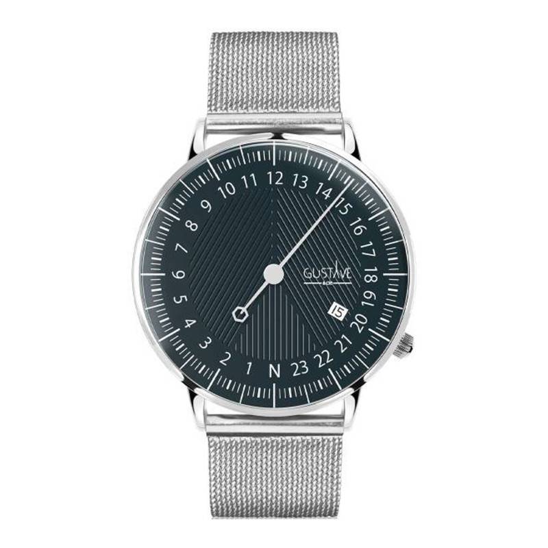 Silver & Green Milanese 24H André Watch 40mm - Gustave & Cie