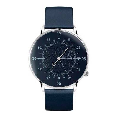 Montre 12h Louis Bleu et Argent - Gustave & Cie
